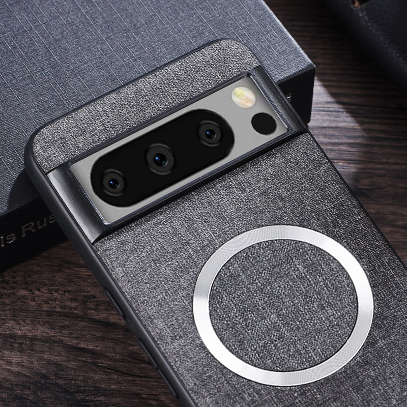 For Google Pixel 8 Pro Magnetic Case TPU+Cloth Dirt-Resistant Phone Cover For Google Pixel 8 Pro Magnetic Case TPU+Cloth Dirt-Resistant Phone Cover